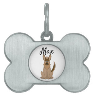Placa Para Mascotas Personalizado de perro asombroso pastor alemán