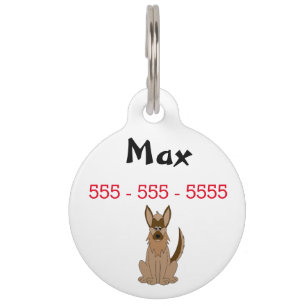 Placa Para Mascotas Personalizado de perro asombroso pastor alemán