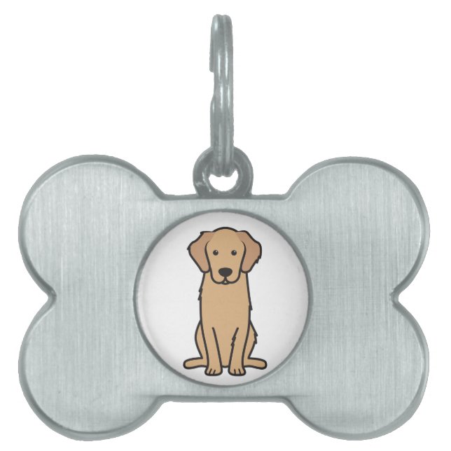 Placa Para Mascotas Personalizado de perro de Golden Retriever (Frente)