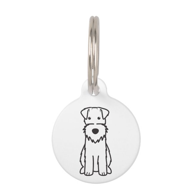 Placa Para Mascotas Personalizado de Perro Fox Terrier de Wire (Anverso)