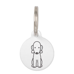 Placa Para Mascotas Personalizado de Perro Terrier de Bedlington