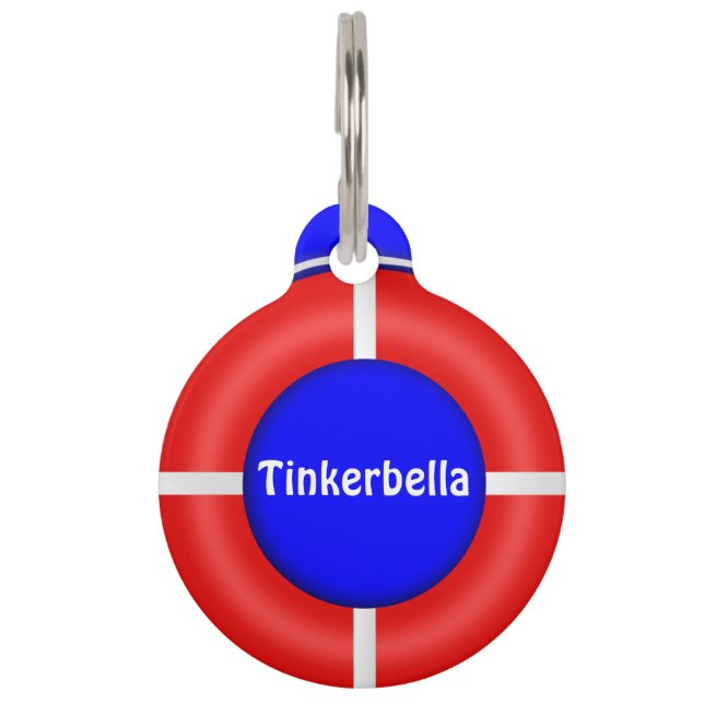 Placa Para Mascotas Personalizado del anillo de vida (Anverso)