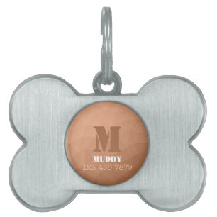 Placa Para Mascotas Personalizado del patrón de malla de la geometría