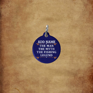 Placa Para Mascotas Personalizado El Hombre El Mito De La Leyenda Pesq