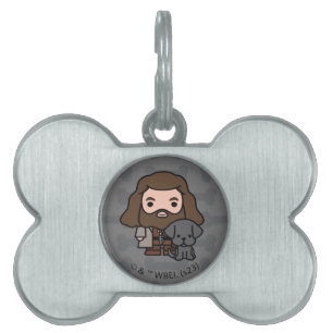 Placa Para Mascotas Personalizado Hagrid y Fang Character Art