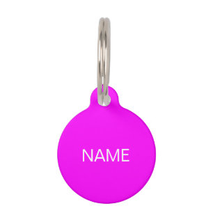 Placa Para Mascotas Personalizado moderno simple Doble cara Nombre Inf