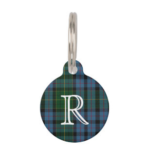 Placa Para Mascotas Personalizado Monogramado Forsyth Plaid Dog Tag