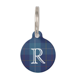 Placa Para Mascotas Personalizado Monogramed MacKerrell Plaid Dog Tag