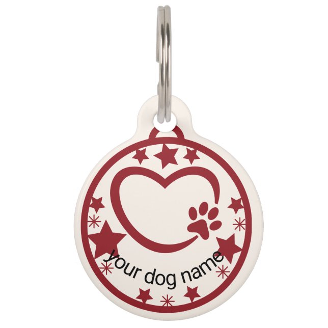 Placa Para Mascotas Personalizado Nombre Cute Perro Lover Keepsake (Anverso)
