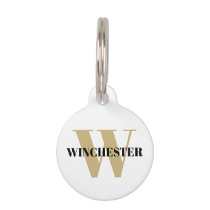 Placa Para Mascotas Personalizado personalizado monograma nombre inici