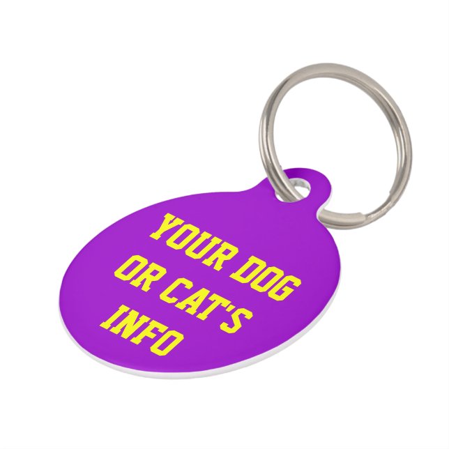 PLACA PARA MASCOTAS PERSONALIZADO POR USTED (Lateral)