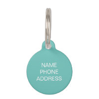 Personalizado simple mascota de perro blanco verde