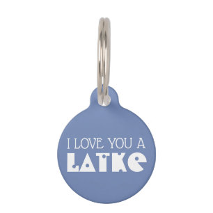 Placa Para Mascotas Personalizado te amo un latke Jánuca Chanukah