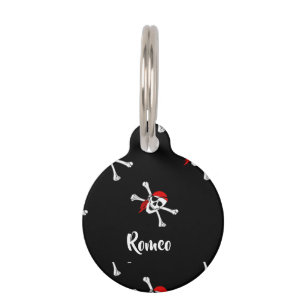 Placa Para Mascotas Personalizado texto pirata patrón