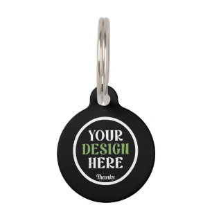 Placa Para Mascotas personalizado, único, elegante y minimalista beso 