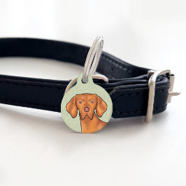 Placa Para Mascotas Personalizado Vizsla húngaro Cabeza de perro punte