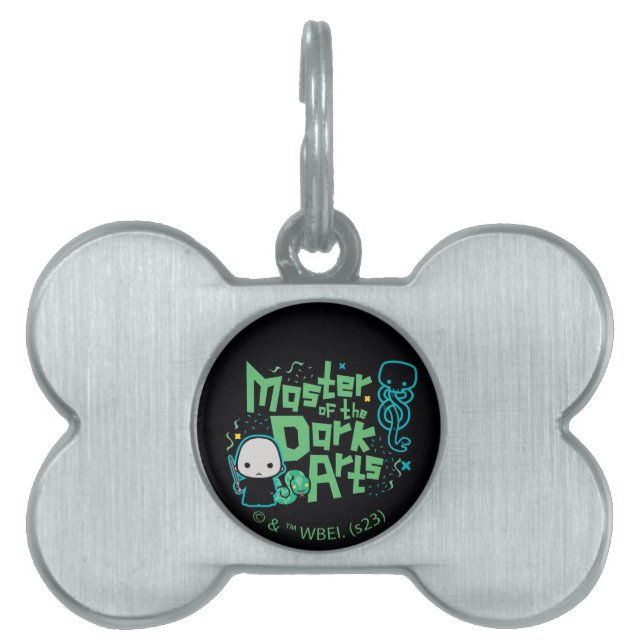 Placa Para Mascotas Personalizado Voldemort - Maestro de las Artes Osc (Frente)