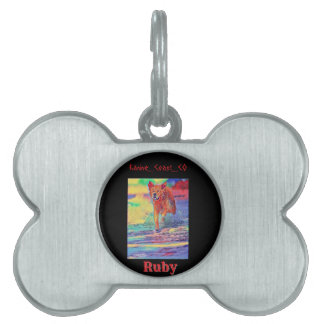 Placa Para Mascotas Personalizar canino en el mascota de la playa