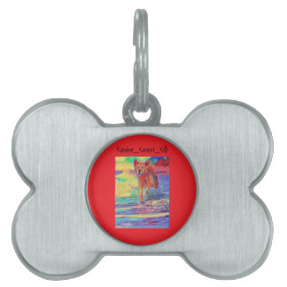Placa Para Mascotas Personalizar canino en el mascota de la playa