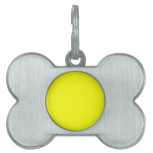 Placa Para Mascotas Personalizar De Color De La Decoración Amarillo De
