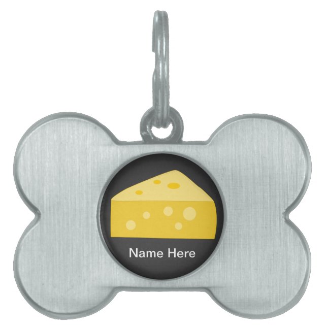 Placa Para Mascotas Personalizar de este gráfico de Big Cheese (Frente)