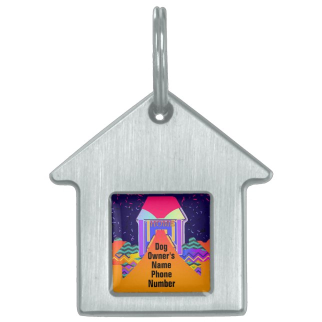 Placa Para Mascotas Personalizar número de teléfono del propietario de (Frente)