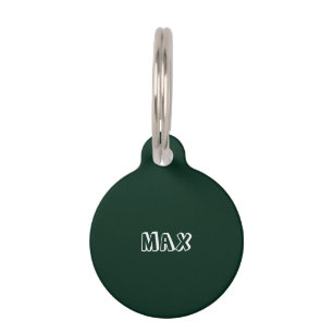 Placa Para Mascotas Personalizar, personalización, perro verde oscuro