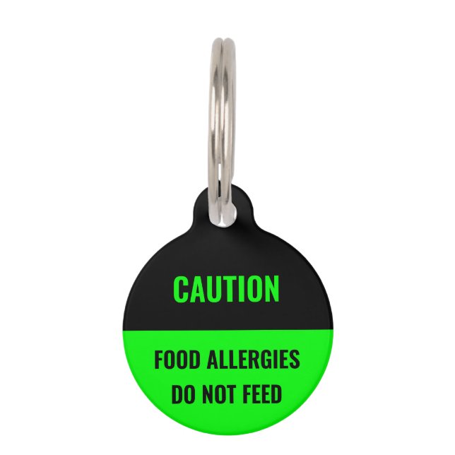 Placa Para Mascotas Personalizar, personalizar Nombre de perro verde n (Anverso)