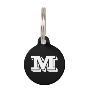 Placa Para Mascotas Personalizar, personalizar perro blanco negro, nom