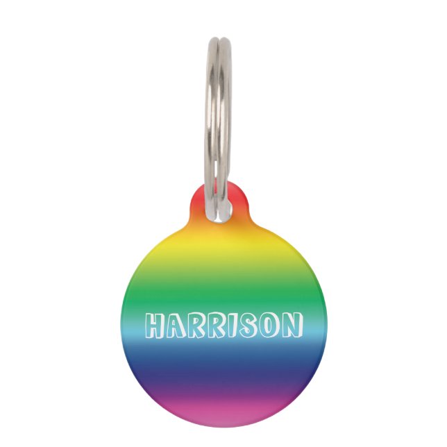 Placa Para Mascotas Personalizar, personalizar perro LGBTQ, nombre de  (Anverso)