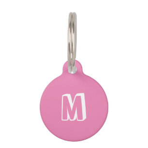 Placa Para Mascotas Personalizar, personalizar perro rosa claro, nombr
