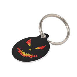 Placa Para Mascotas Personalizar Sparkly Jack O'Lantern en Halloween