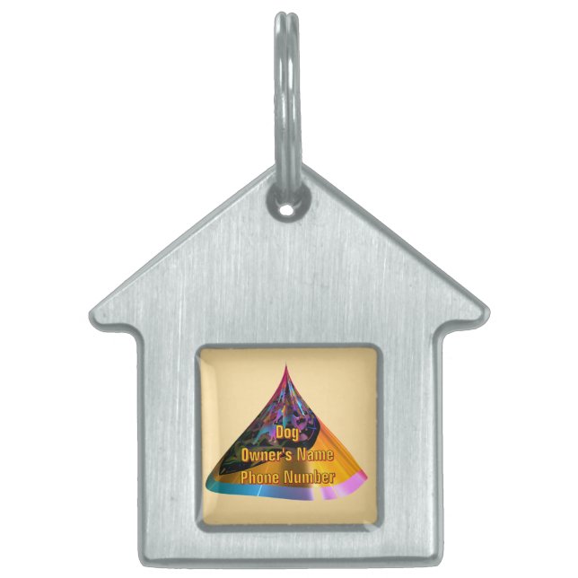 Placa Para Mascotas Personalizar teléfono con el nombre del propietari (Frente)