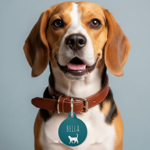 Placa Para Mascotas personalized charm with name + numbers