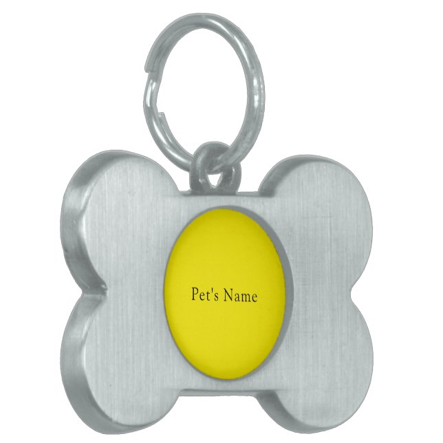 Placa Para Mascotas Personalized Custom Name Pet Tag with Stylish Fram (Frente Izquierda)