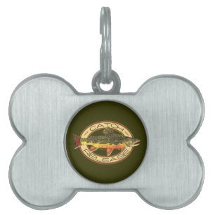 Placa Para Mascotas Pesca de captura y liberación