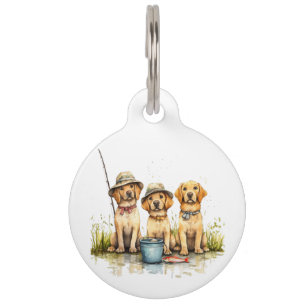 Placa Para Mascotas Pesca de perros recuperadores de labradores