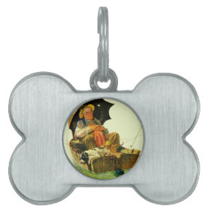 Placa Para Mascotas Pesca por destino