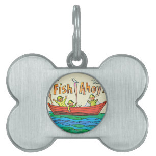 Placa Para Mascotas ¡Pescados Ahoy!
