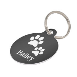 Placa Para Mascotas Pet Paw Simple (Bailey)
