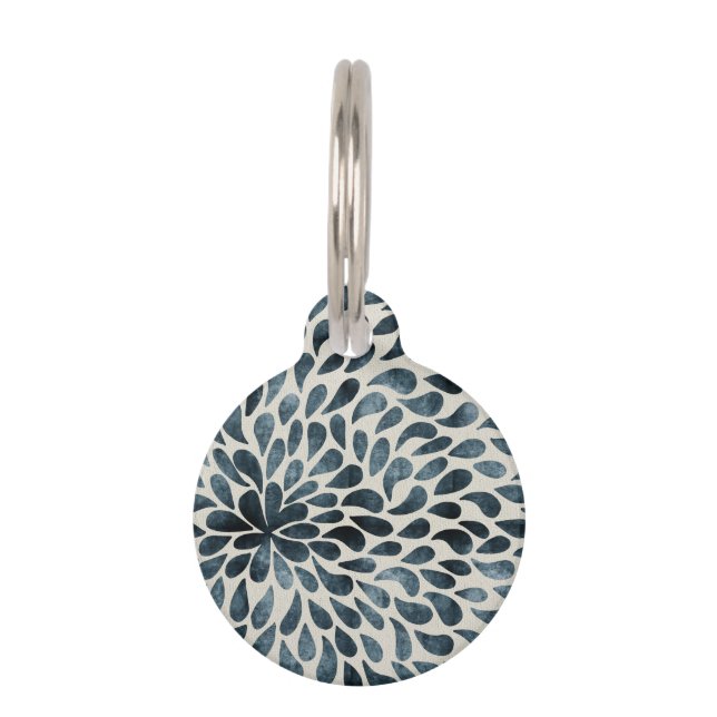 Placa Para Mascotas Pétalos de la flor (Anverso)