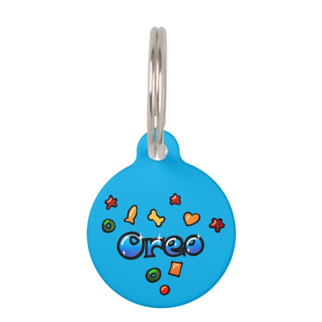 Placa Para Mascotas Pet's name Oreo croquettes (Anverso)