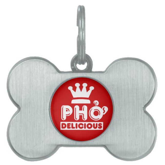 Placa Para Mascotas Pho King Delicious (Frente)
