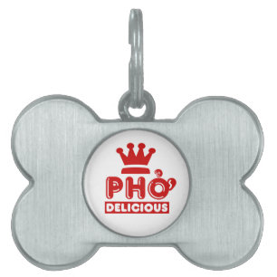 Placa Para Mascotas Pho King Delicious