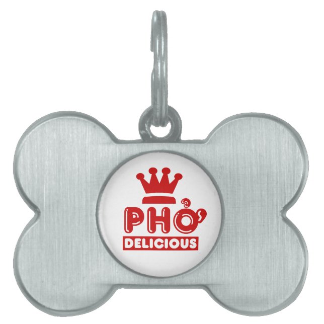 Placa Para Mascotas Pho King Delicious (Frente)