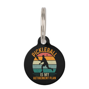 Placa Para Mascotas Pickleball Es Mi Plan De Jubilación
