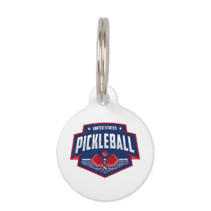 Placa Para Mascotas Pickleball Support Team Pickleball Player USA