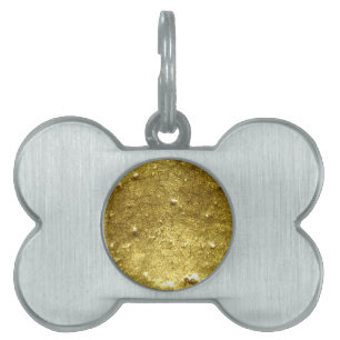 Placa Para Mascotas Piedra de oro