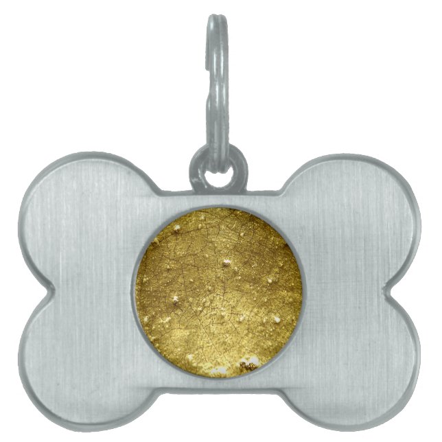 Placa Para Mascotas Piedra de oro (Frente)