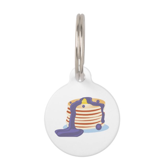 Placa Para Mascotas Pieza de panqueque (Anverso)
